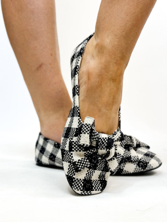Corky's Black White Check Sugar Rush Flats
