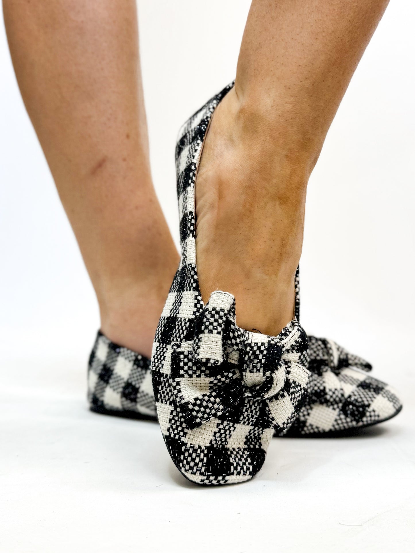 Corky's Black White Check Sugar Rush Flats