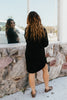 Wild & Chic Button-Up Dress In Black - Reg & Curvy