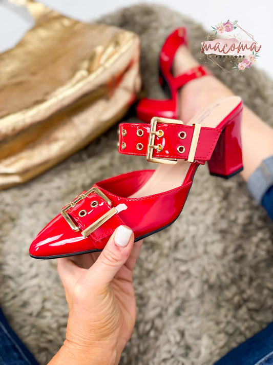 Red Patent Orley Heels
