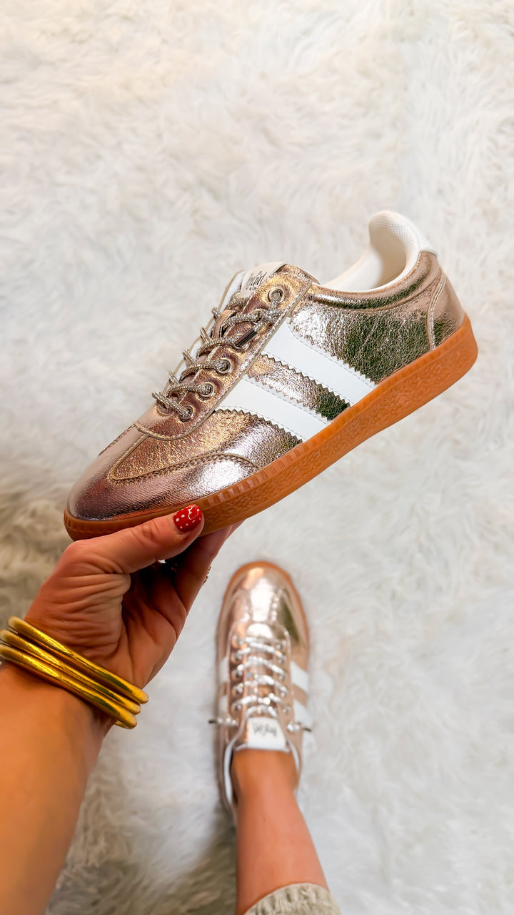Corky's Gold Metallic Heads Up Sneakers