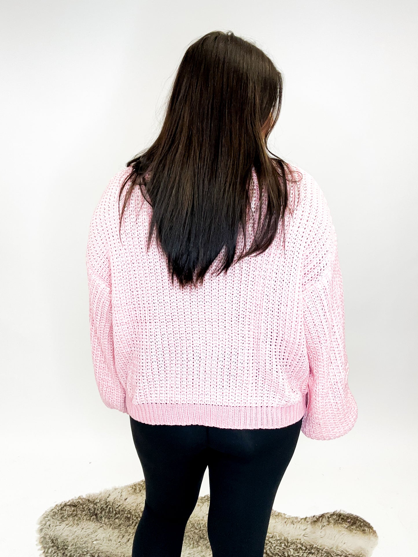 Candy Pink Heart Sweater