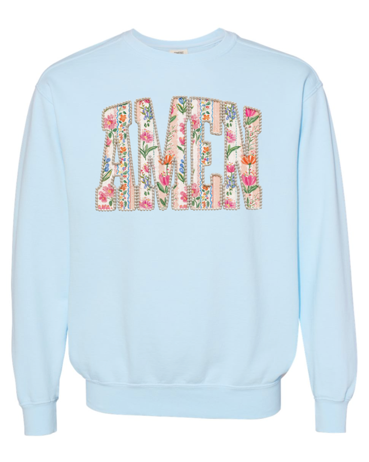 Amen and Pearls Graphic Pullover - FINAL SALE