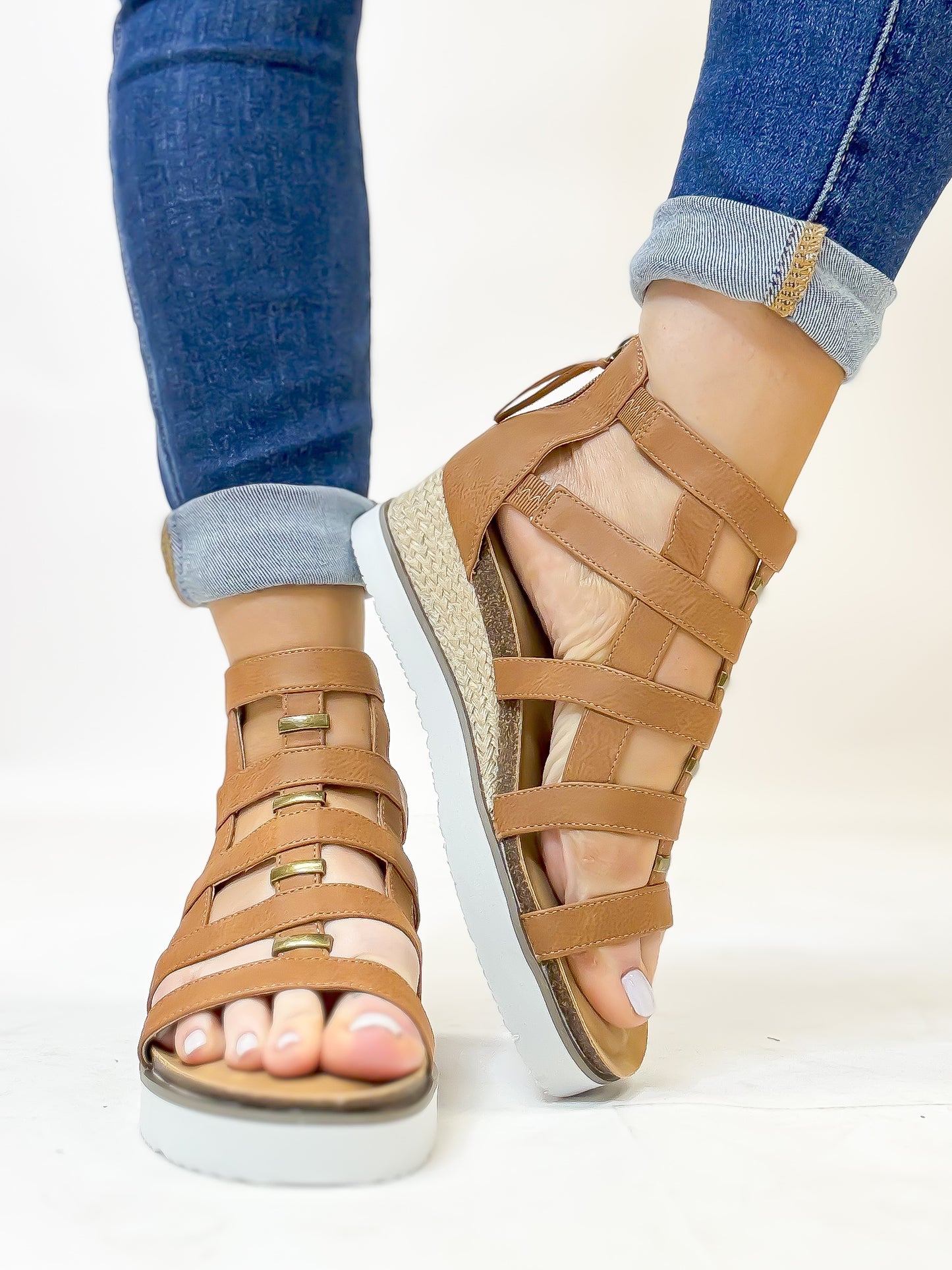 Corky's Cognac Caged Animal Sandals - FINAL SALE