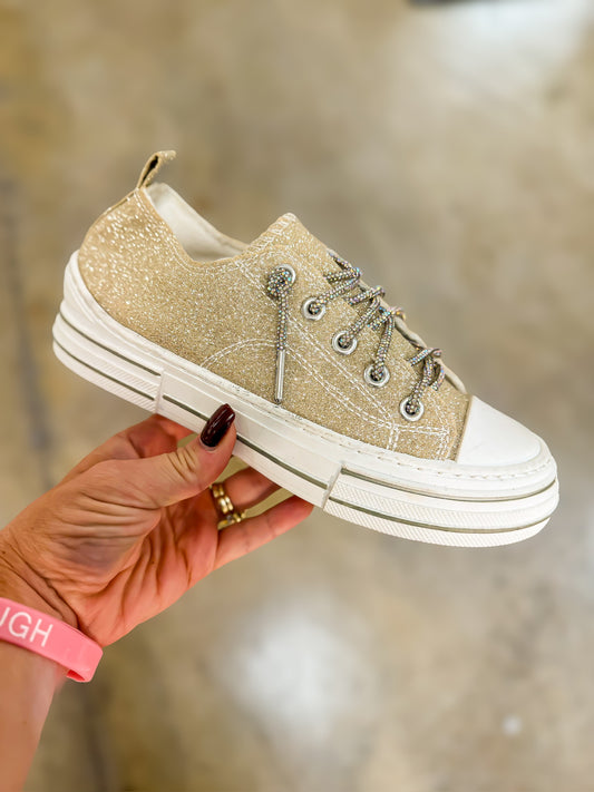 Presale: Very G Gold Glitter Aman Sneakers