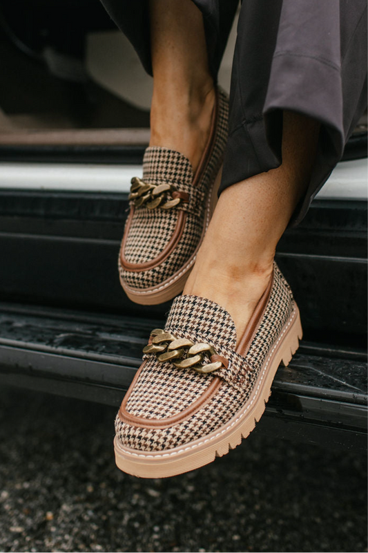 Corky's Black Tan Houndstooth Not Literally Shoes