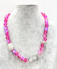 Presale: Silver Stone Beaded Front Clasp Necklace