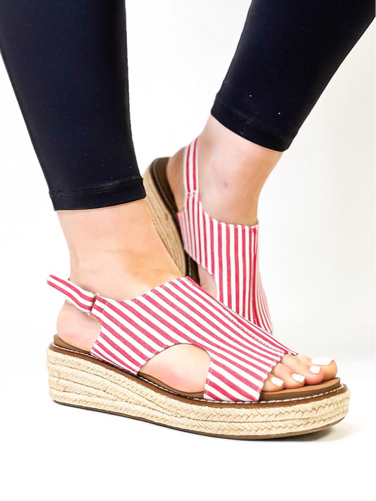 Corky's Red White Stripe Ready or Not Wedges