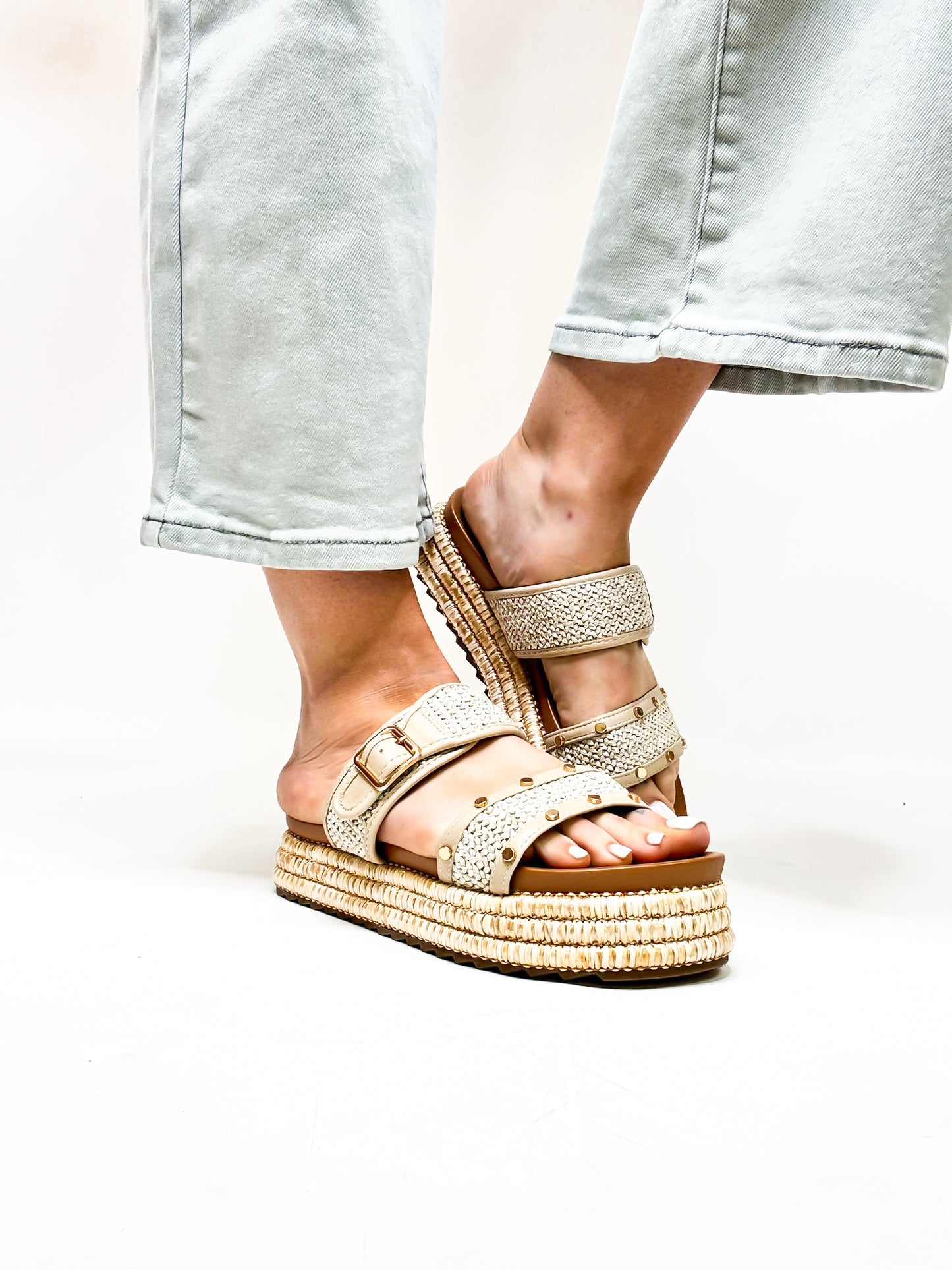 Corky's Natural Raffia Walk of Shame Sandals