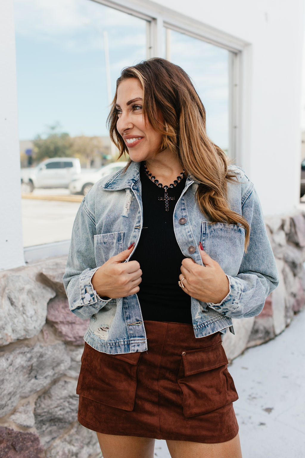 Edge It Out Denim Jacket - Reg & Curvy
