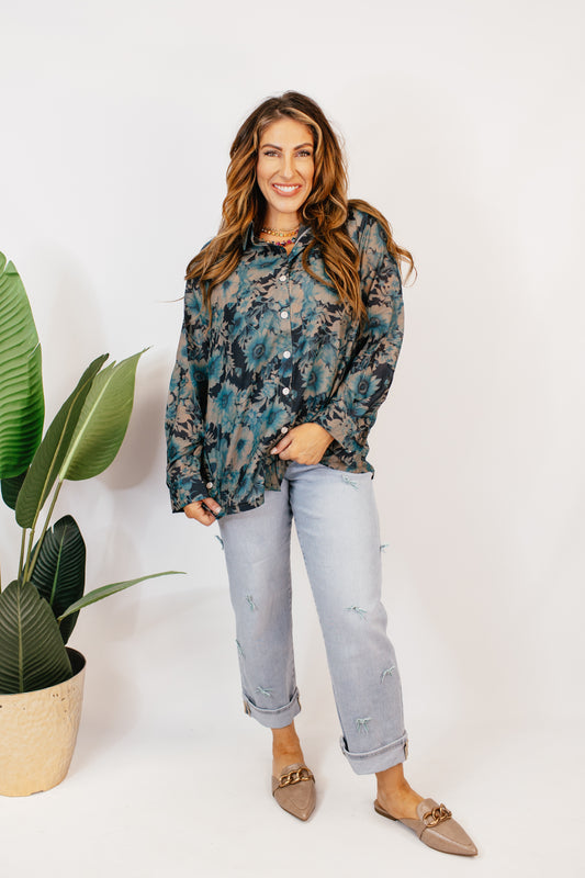 Make It Count Top in Navy Multi