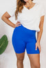 Staple Piece Biker Shorts In Electric Atlantic - Reg & Curvy