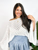 Free Spirit Bell Sleeve Top in White