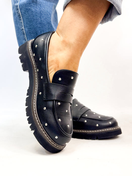 Corky's Black Stud Muffin Shoes
