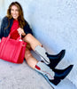 Corkys Black White Houndstooth Somebodys Problem Boots