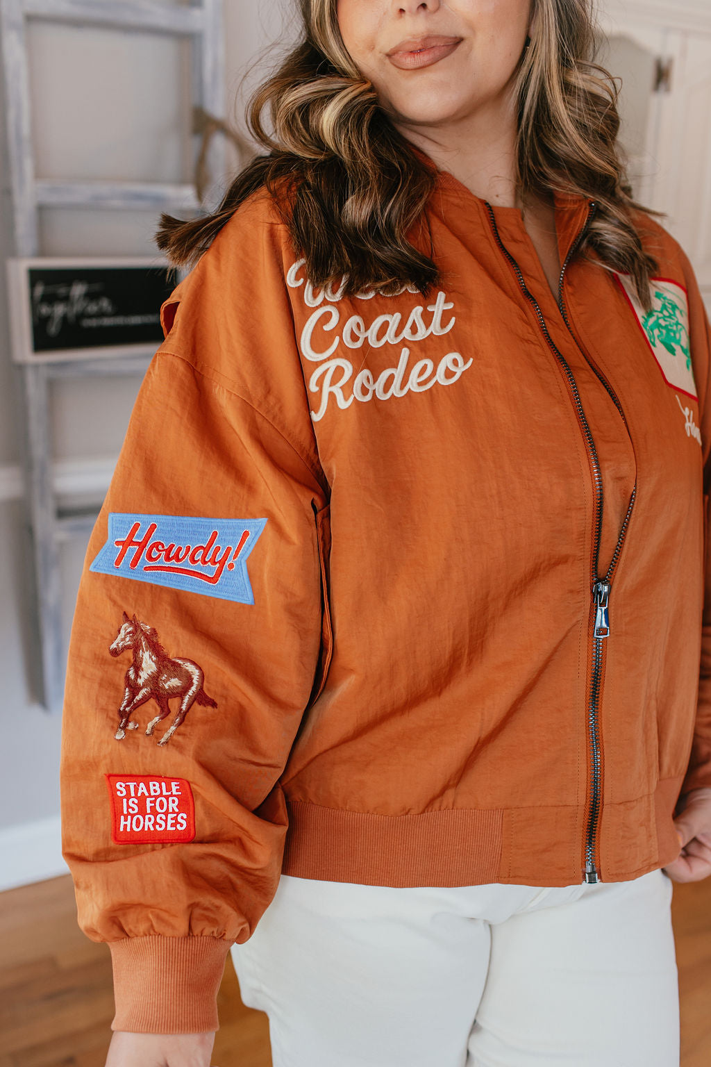 Howdy Honey Jacket In Burnt Orange