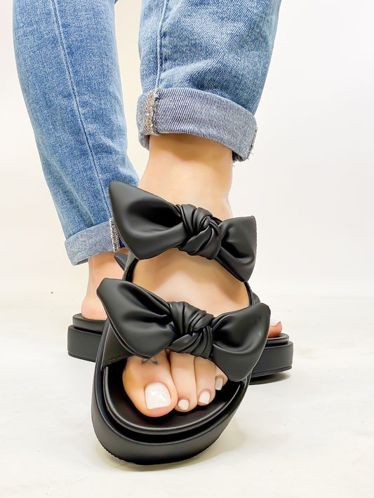 Corky's Black Lil Bit Knotty Sandals