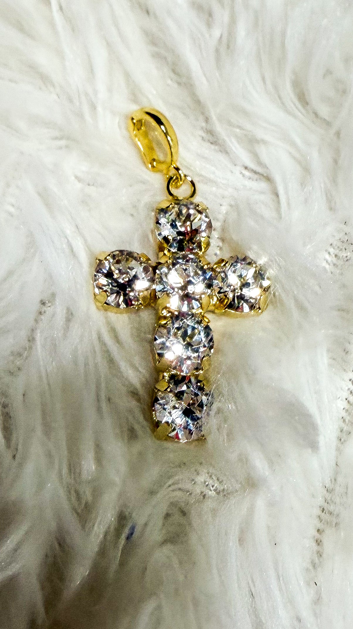 Mini Cross Charms in Clear