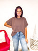 Black Friday Deal: Easy Fit Top in Brown - Reg/Curvy