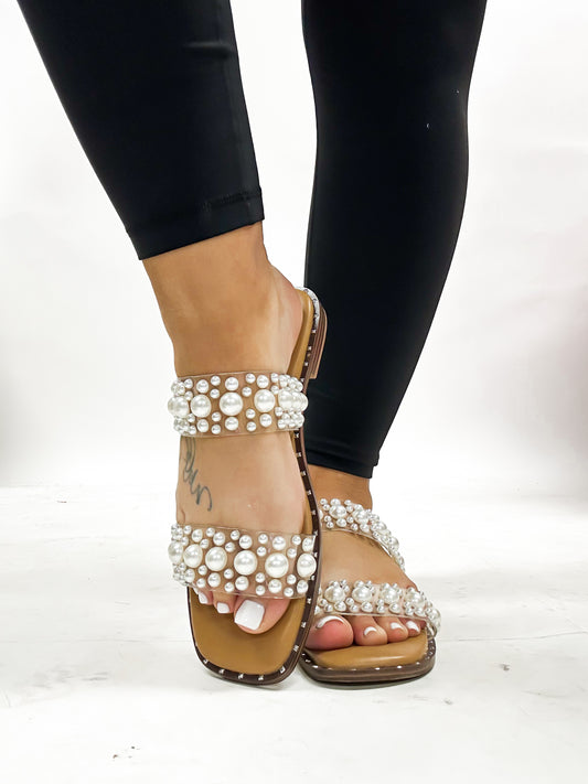 Corky's Clear with Pearls Mamma Mia Sandals