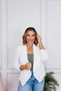 Power Play Blazer in Off White - Reg/Curvy