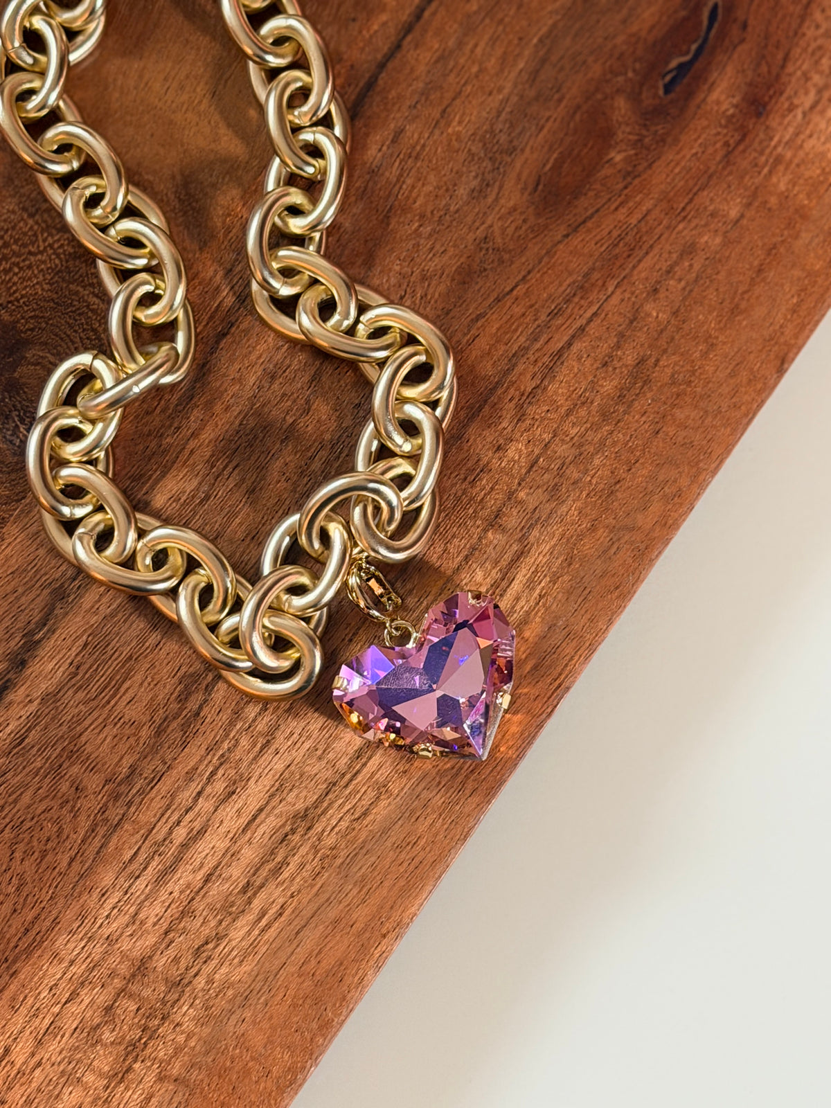 Love Struck Heart Charm In Blush