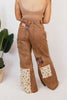 Retro Patchwork Wide-Leg Jeans