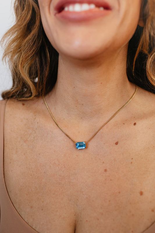 Tova Karine Necklace in Aquamarine - FINAL SALE