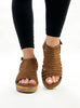 Corky's Tobacco Faux Suede Oopsie Daisey Sandals