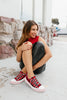Very G Red Plaid Aman Sneakers