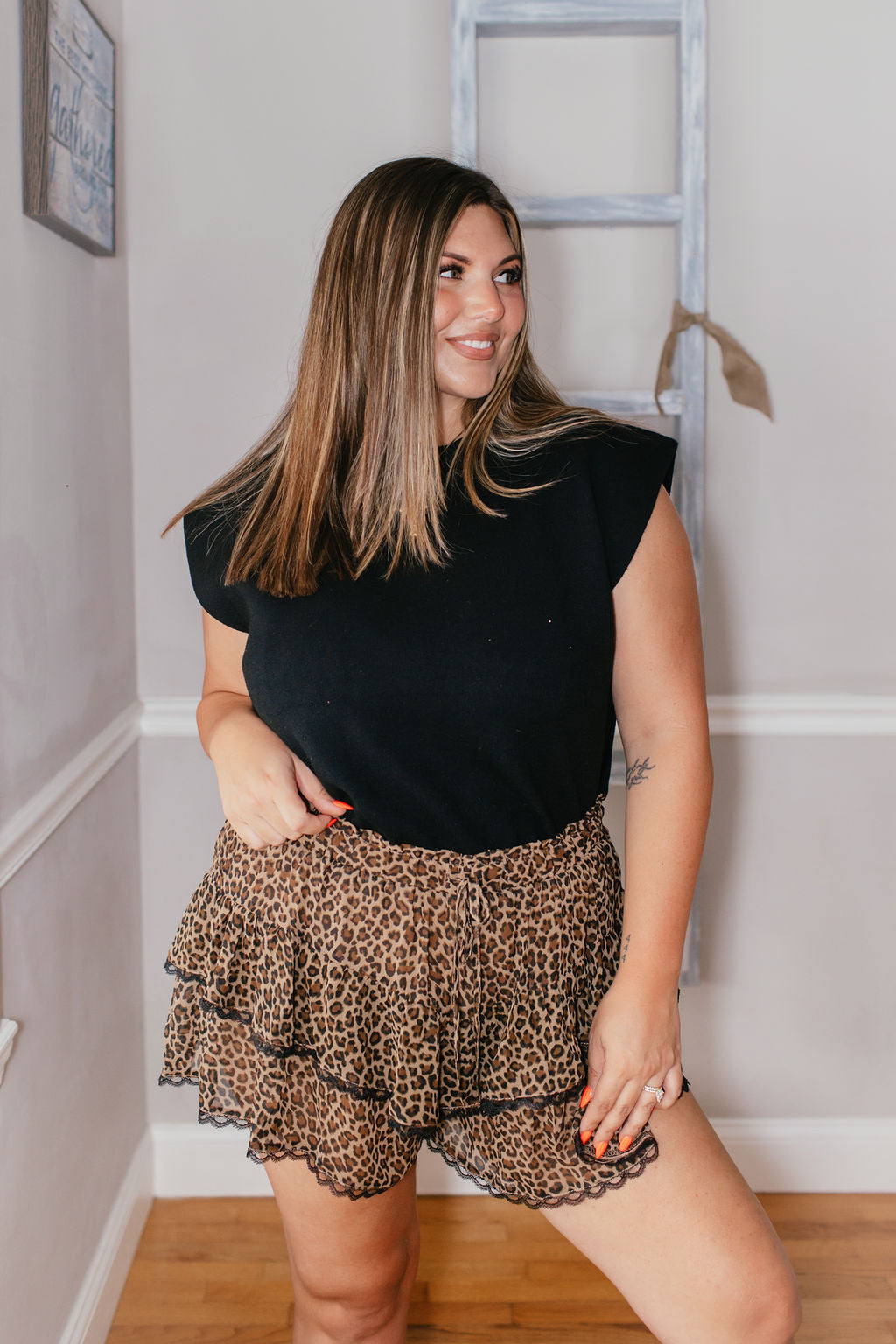 Leopard & Lace Shorts