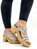 Corky's Tan Sparkle Leopard Miss Carley Wedges