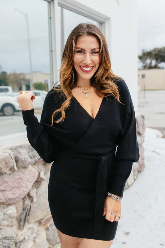 Chic & Cinched Sweater Dress