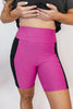 Staple Piece Biker Shorts In Fuchsia Flirt - Reg & Curvy