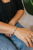 Scattered Pave Hinge Bracelet in Silver/Gold