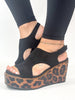 Corky's Black Faux Suede Freddie Wedges