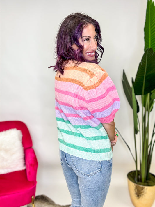 Blossom Stripe Sweater