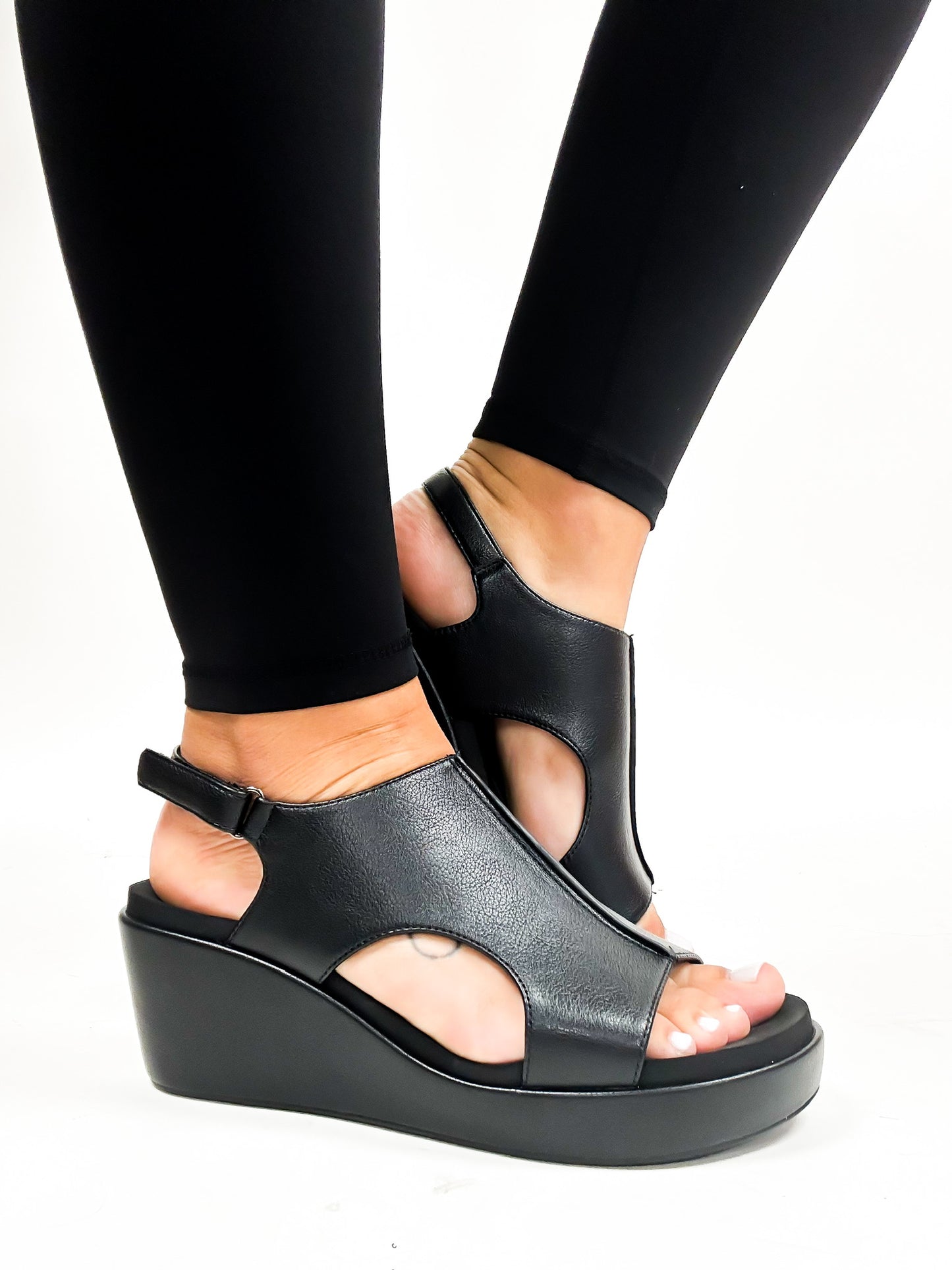 Corky's ALL Black Carley Wedges