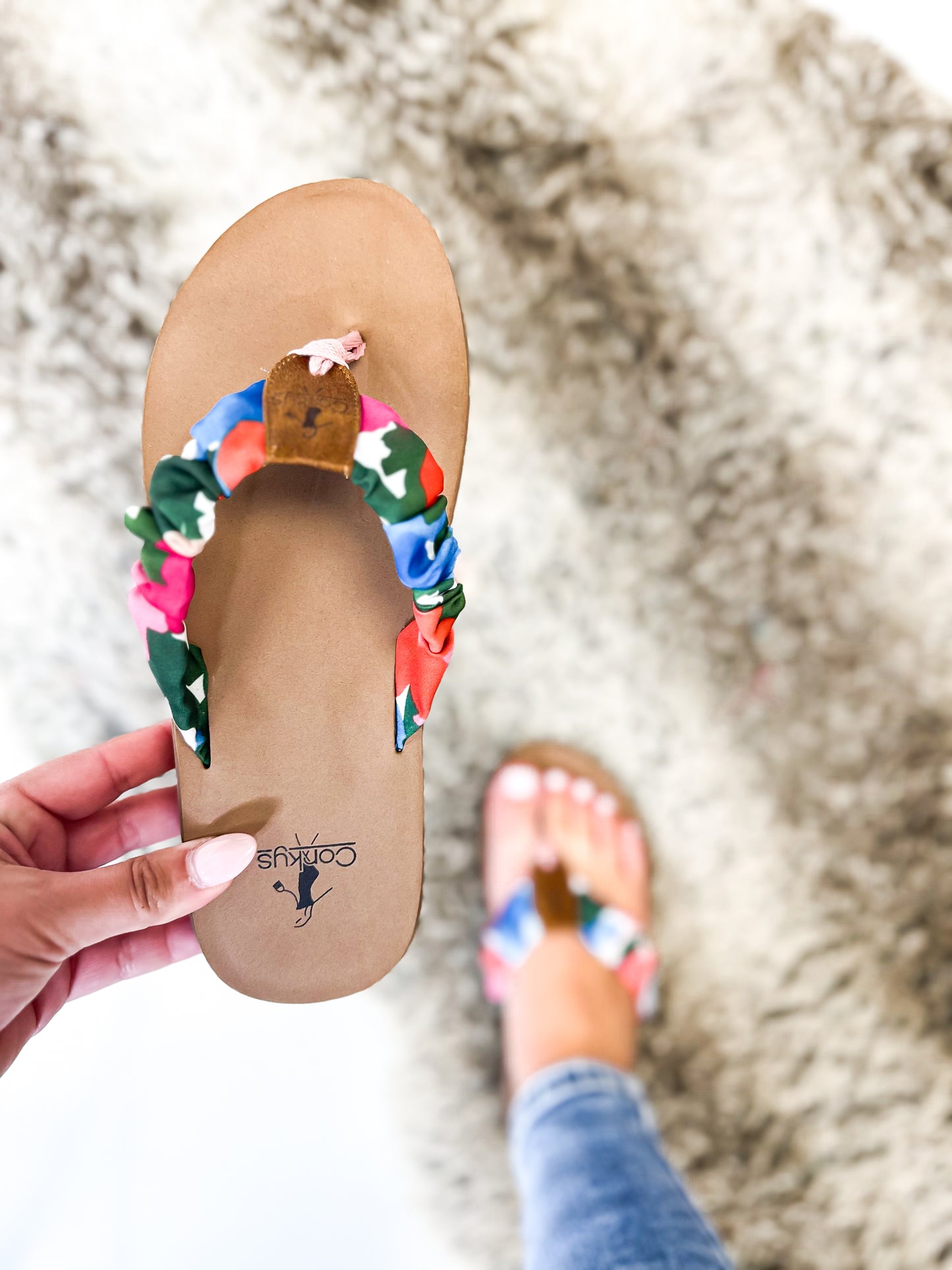 Corky's Floral Ripple Flip Flops FINAL SALE