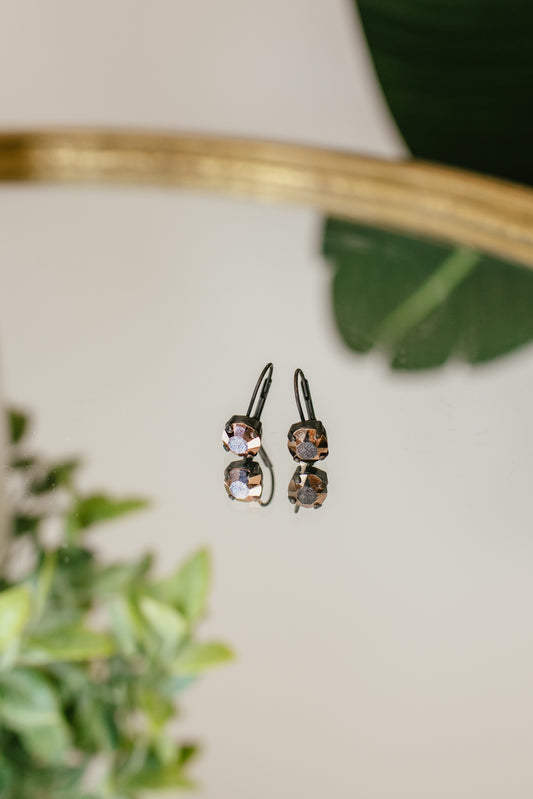 Tova Oakland Hook Earrings in Smutt Rose Gold Stones - FINAL SALE