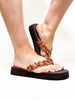 Corky's Cognac No Running Flip Flops