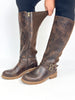 Corky's Espresso Crinkle Hay Bale Wide Calf Friendly Boots