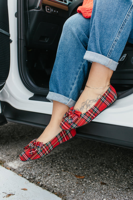 Corky's Red Plaid Sugar Rush Flats