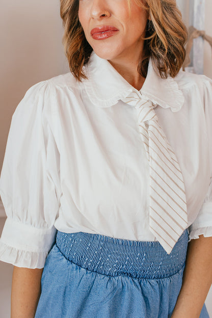 Clean Girl Classic Top In White