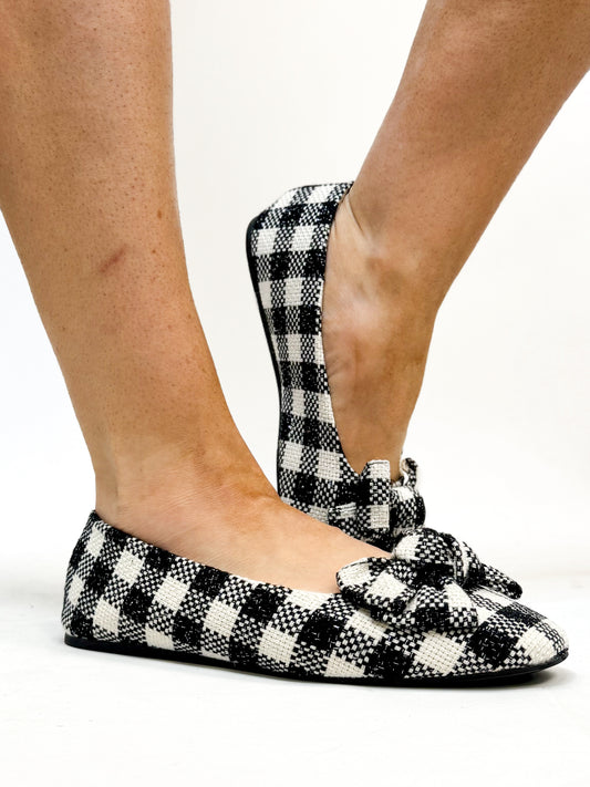Corky's Black White Check Sugar Rush Flats
