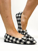 Corky's Black White Check Sugar Rush Flats