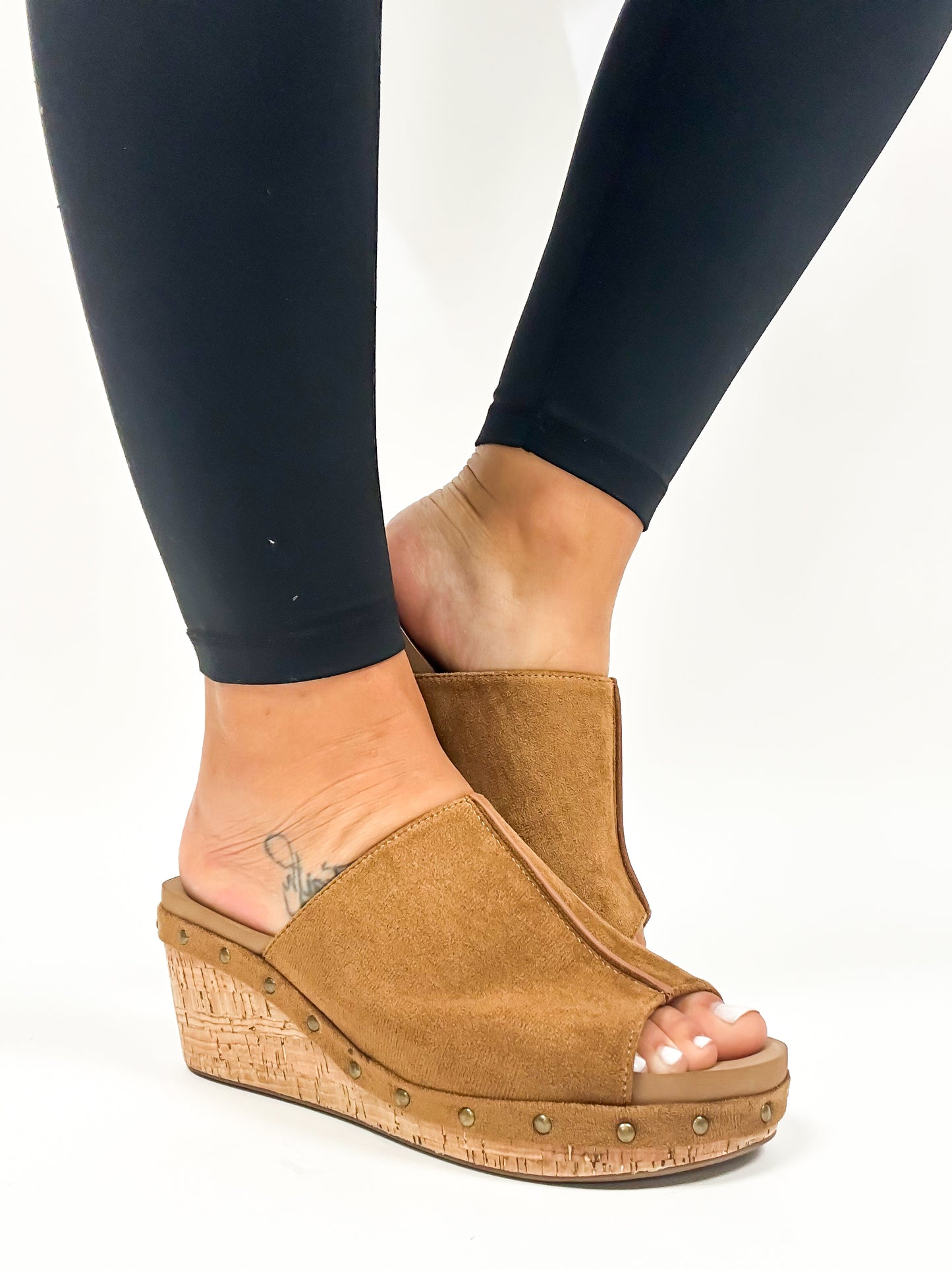 Corky's Tobacco Faux Suede Hissy Fit Wedges