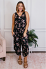 Phierce Fashions Jumpsuit in Black Floral - Reg/Curvy