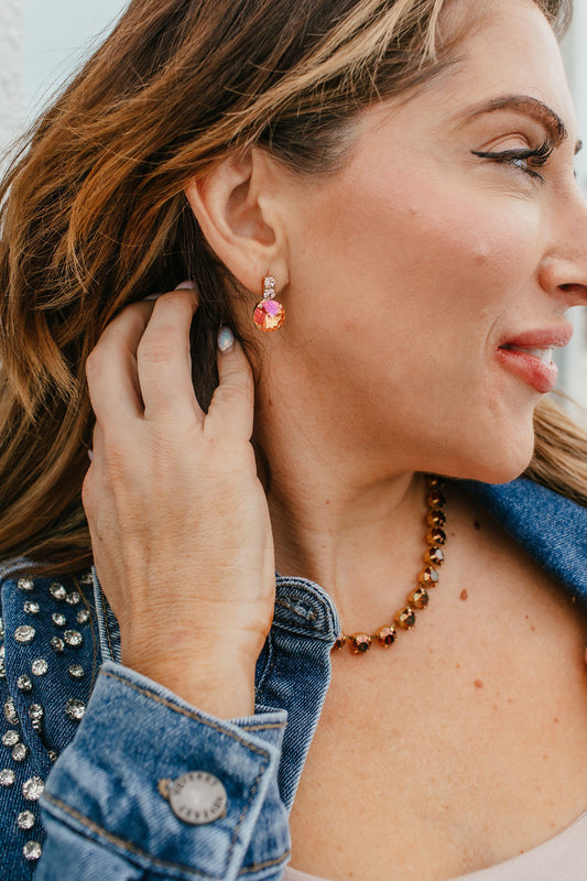 Tova Dee Earrings in Rose Peach Lemon - FINAL SALE