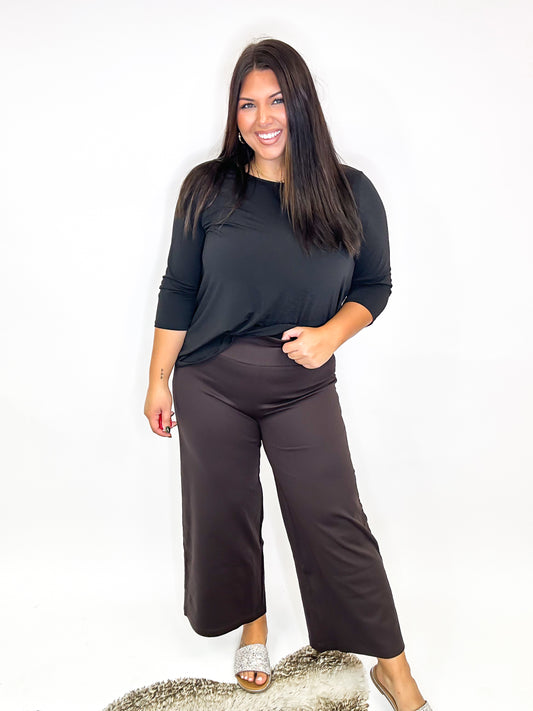 Crop Chic Pants in Chocolate - Reg/Curvy